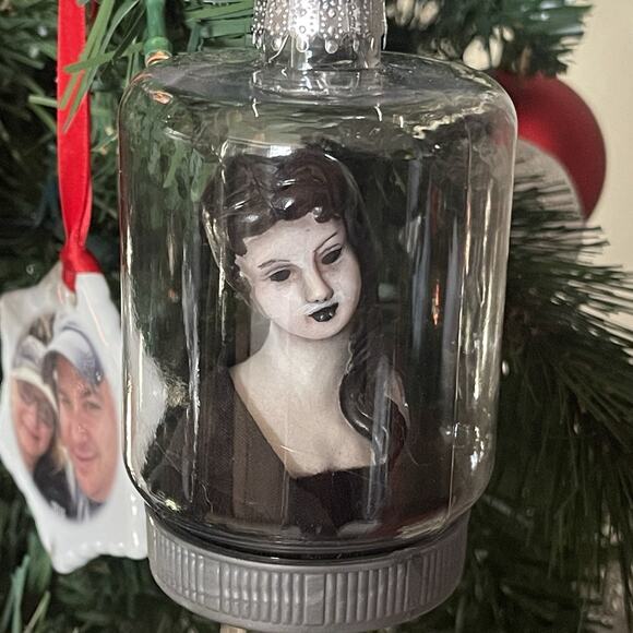 OOAK Creepy Odd Haunted Vampire Doll Head Scary Christmas Decor Gothic Ornament - Picture 1 of 5